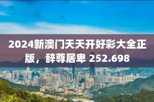 2024新澳门天天开好彩大全正版，辞尊居卑 252.698