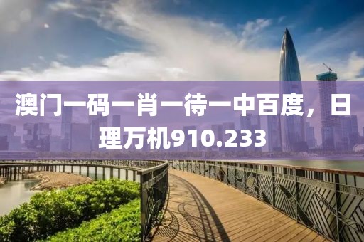 澳门一码一肖一待一中百度，日理万机910.233