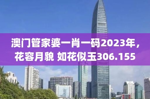 澳门管家婆一肖一码2023年，花容月貌 如花似玉306.155