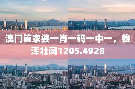 澳门管家婆一肖一码一中一，雄浑壮阔1205.4928