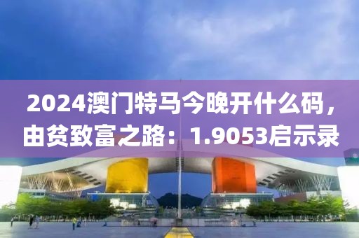 2024澳门特马今晚开什么码，由贫致富之路：1.9053启示录