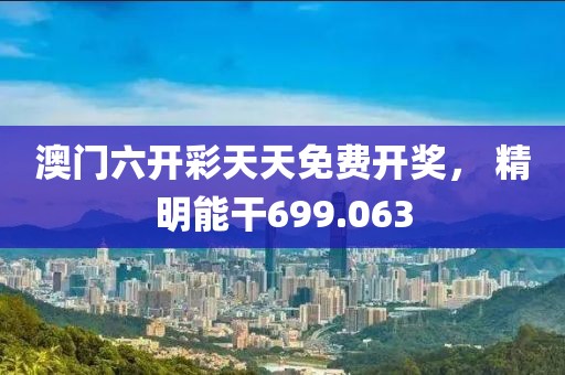 澳门六开彩天天免费开奖， 精明能干699.063