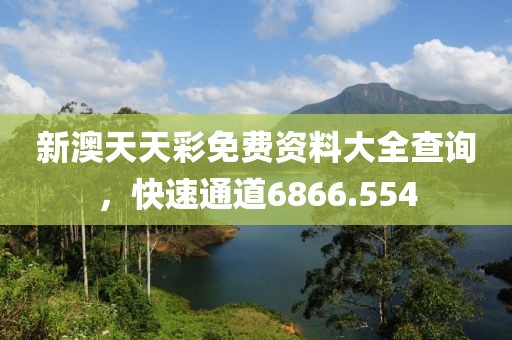 新澳天天彩免费资料大全查询，快速通道6866.554