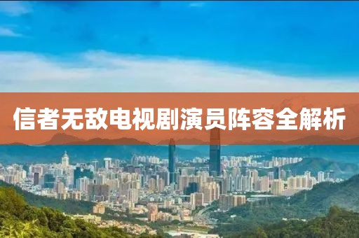 信者无敌电视剧演员阵容全解析