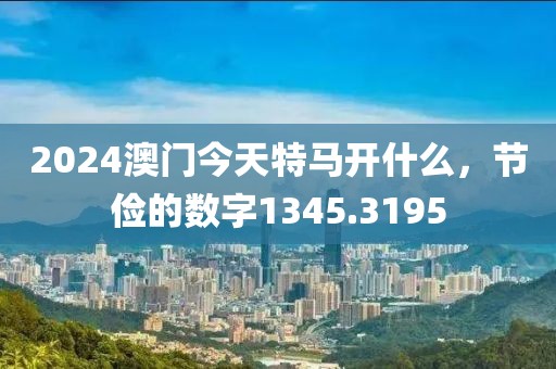2024澳门今天特马开什么，节俭的数字1345.3195