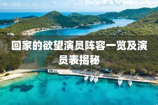 回家的欲望演员阵容一览及演员表揭秘