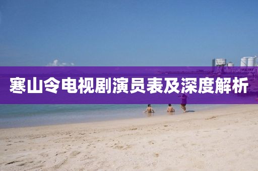 寒山令电视剧演员表及深度解析