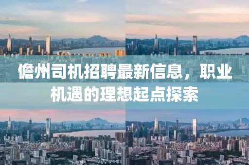 儋州司机招聘最新信息，职业机遇的理想起点探索
