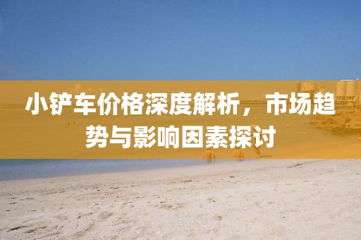 小铲车价格深度解析，市场趋势与影响因素探讨