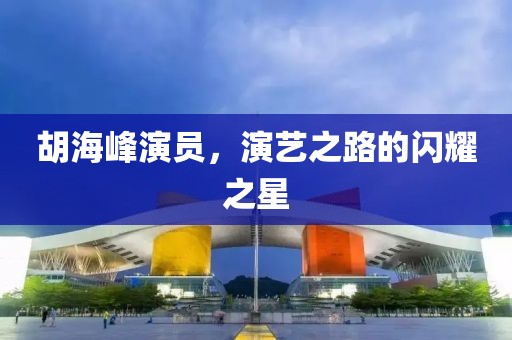 胡海峰演员，演艺之路的闪耀之星
