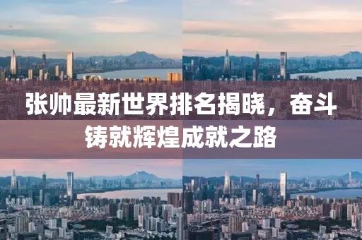 张帅最新世界排名揭晓，奋斗铸就辉煌成就之路