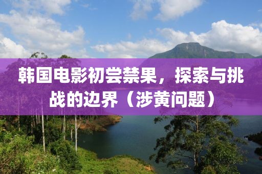 韩国电影初尝禁果，探索与挑战的边界（涉黄问题）