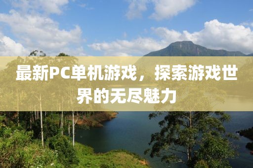 最新PC单机游戏，探索游戏世界的无尽魅力