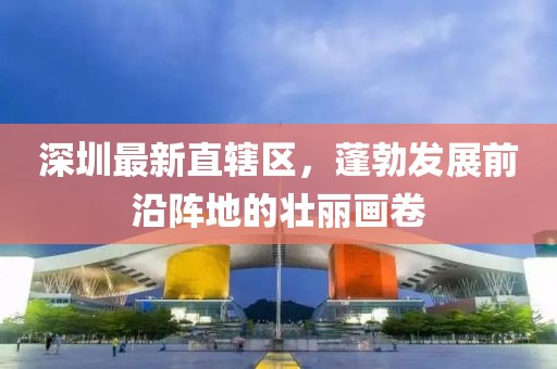 深圳最新直辖区，蓬勃发展前沿阵地的壮丽画卷