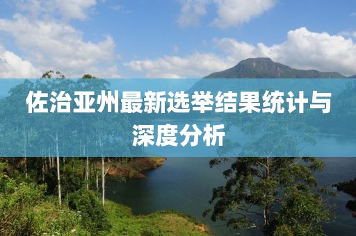佐治亚州最新选举结果统计与深度分析