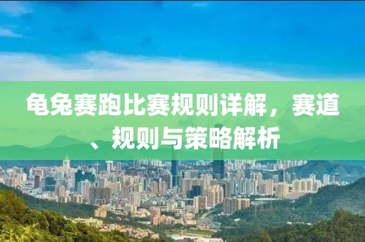 龟兔赛跑比赛规则详解，赛道、规则与策略解析