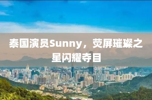 泰国演员Sunny，荧屏璀璨之星闪耀夺目