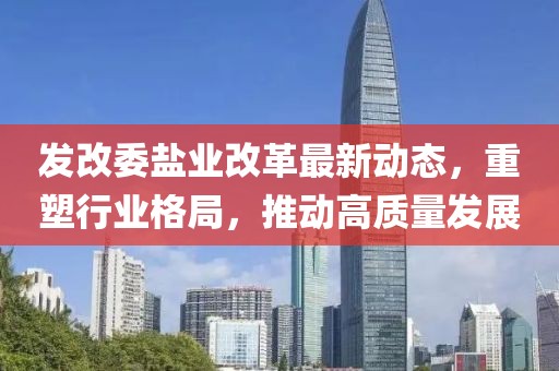 发改委盐业改革最新动态，重塑行业格局，推动高质量发展