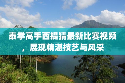 泰拳高手西提猜最新比赛视频，展现精湛技艺与风采