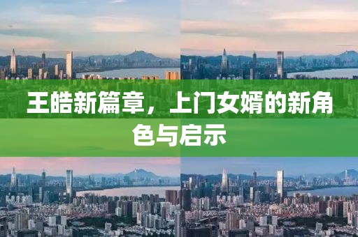 王皓新篇章，上门女婿的新角色与启示