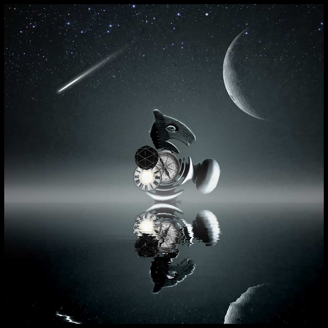 真空中的明星，无重力环境下的艺术之光探索